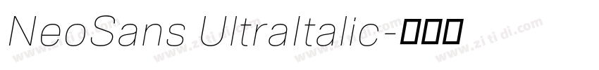 NeoSans UltraItalic字体转换